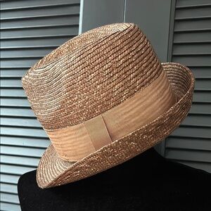 Banana Republic Straw Fedora Hat in Light Brown